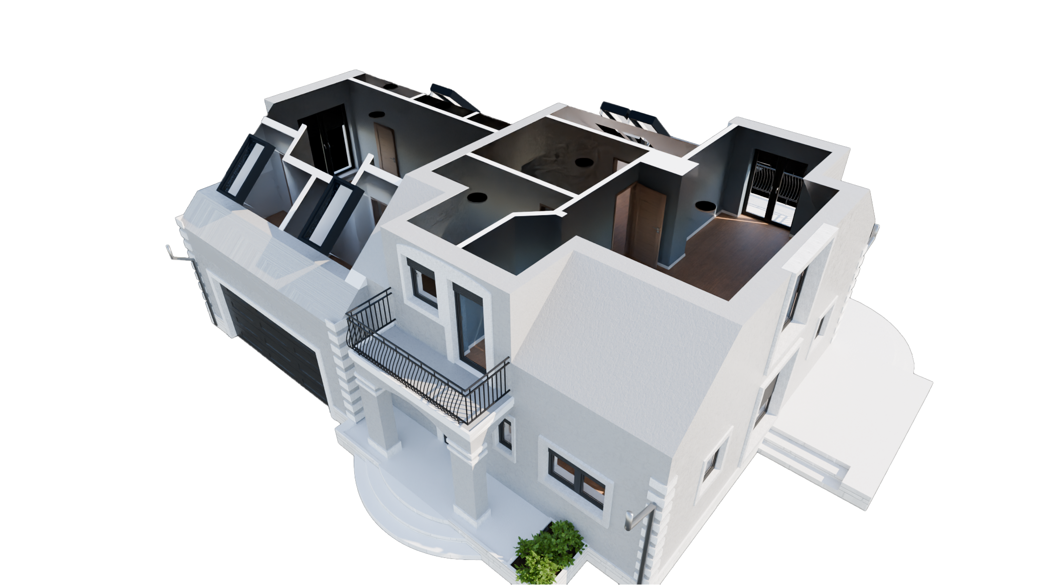 Dom jednorodzinny - proces wizualizacji - Finalny render